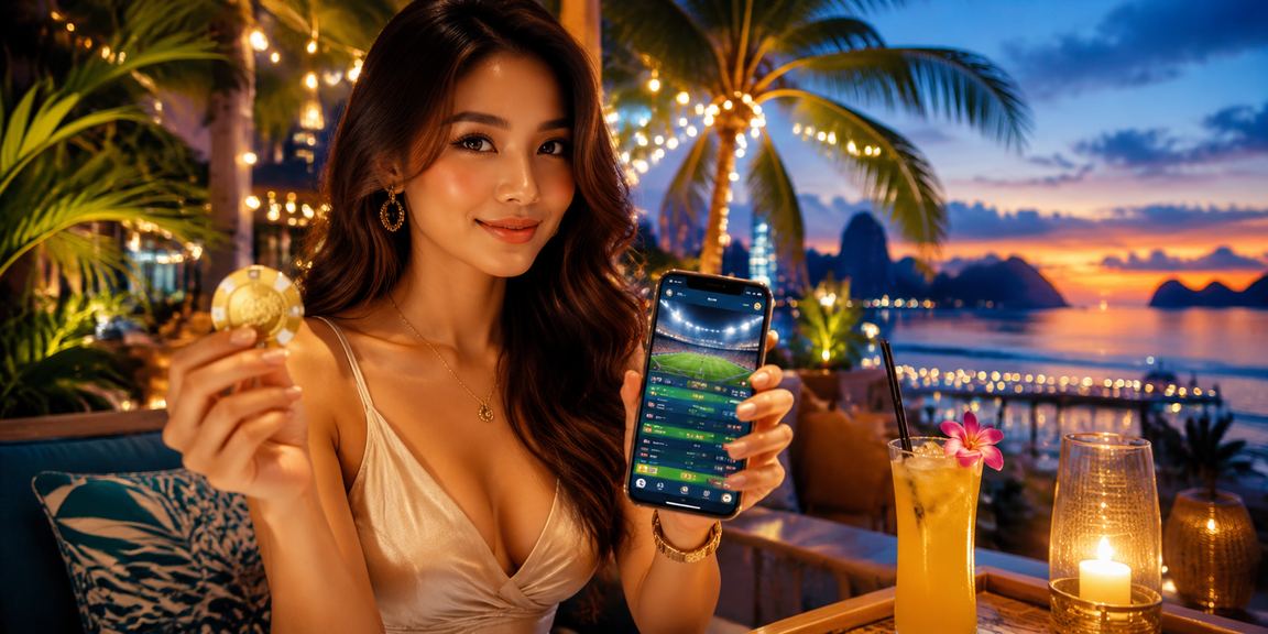 Antara muka aplikasi mudah alih 398 menampilkan casino live di Langkawi