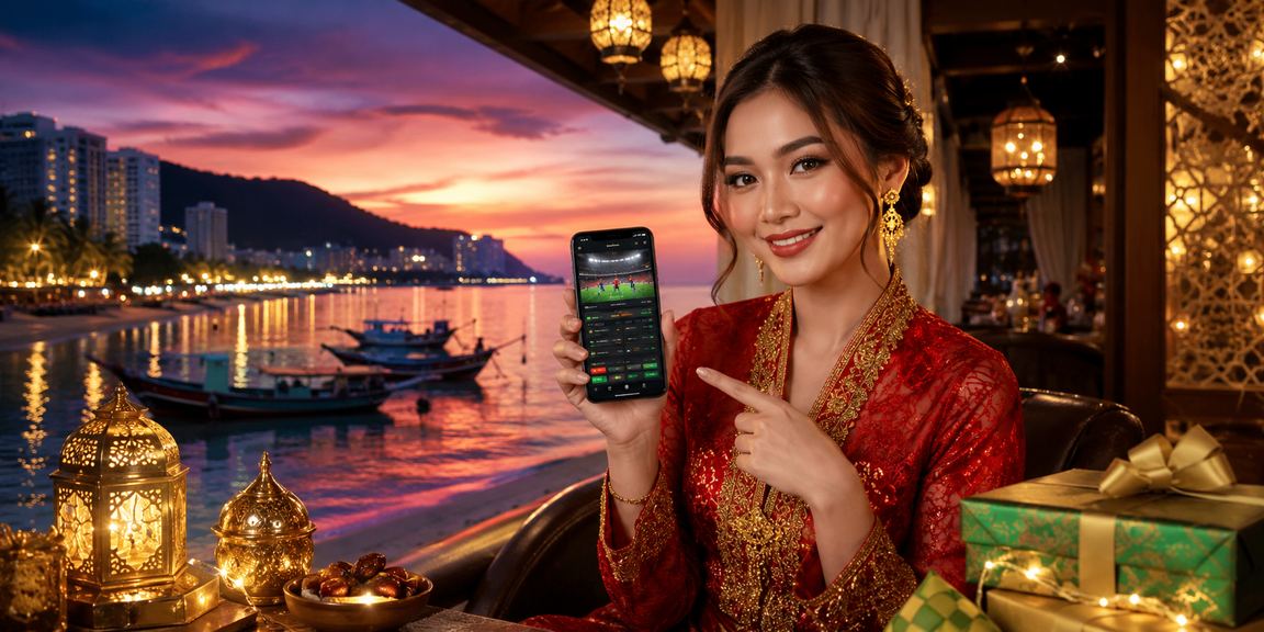 Pemain di Penang menikmati permainan jackpot kasino mudah alih 398 sempena perayaan Hari Raya